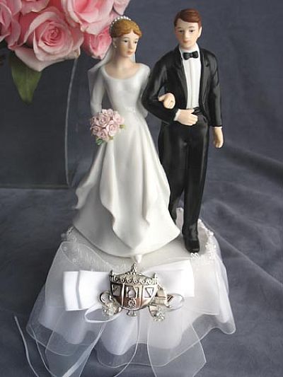 Elegant Cinderella Coach Cake Topper