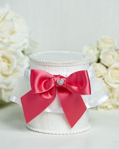 Crystal Heart Ribbon Garter